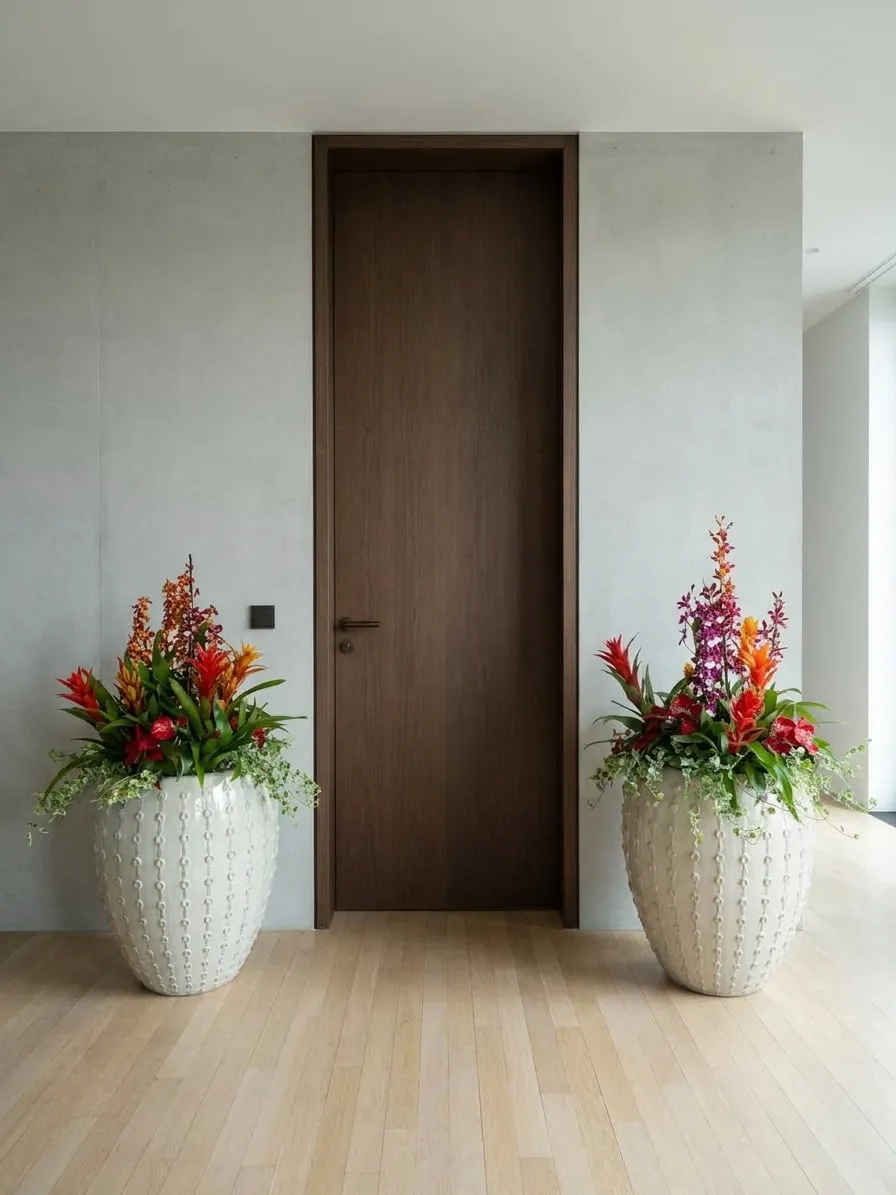 Tropical statement bouquet with bromeliads